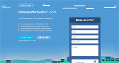 Desktop Screenshot of dreamsproduction.com