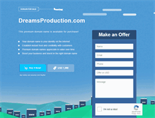 Tablet Screenshot of dreamsproduction.com